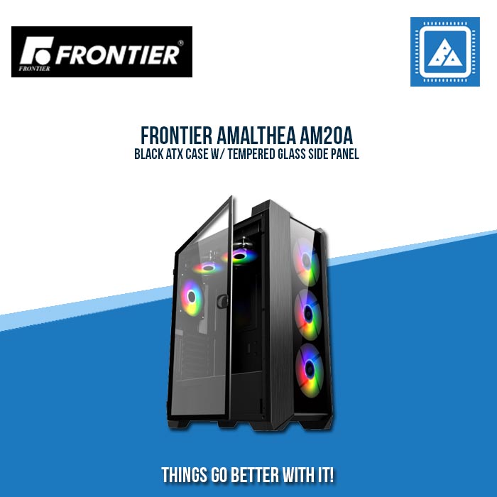 FRONTIER AMALTHEA AM20A BLACK ATX CASE W/ TEMPERED GLASS SIDE PANEL FRONTIER AMALTHEA AM20A BLACK ATX CASE W/ TEMPERED GLASS SIDE PANEL